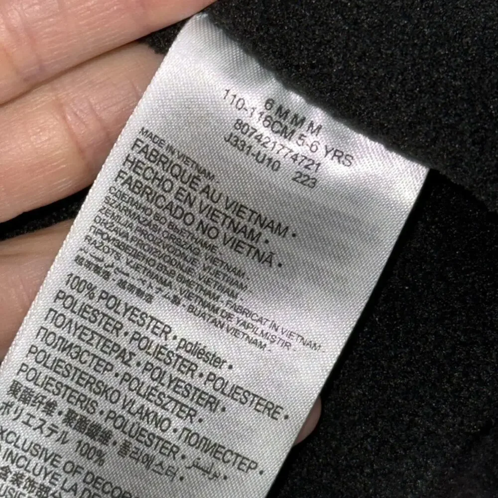 Nike logo fleece lined zip front coat size 6